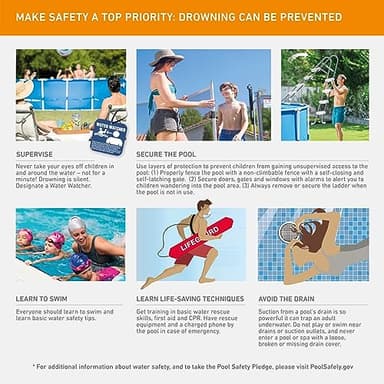 INTEX 28201EH Metal Frame Above Ground Swimming Pool Set: 10ft x 30in – Includes 330 GPH Cartridge Filter Pump – Puncture-Resistant Material – Rust Resistant – 1185 Gallon Capacity - Image 8