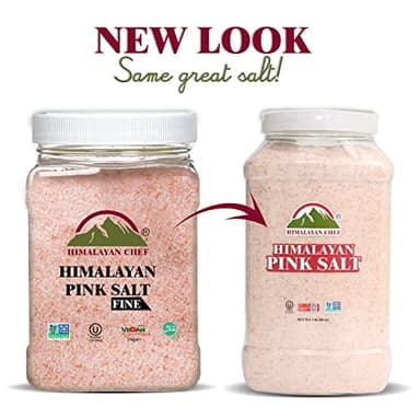 Himalayan Chef Himalayan Pink Salt - 5 lbs Fine Grain Plastic Jar - 100% Natural and Pure Gourmet Crystal - Contains 84 Essential Minerals | Kosher and Vegan Certified - Image 2