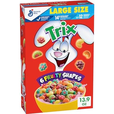Trix Breakfast Cereal, 6 Fruity Shapes, Made with Whole Grain, Large Size, 13.9 oz - Image 1