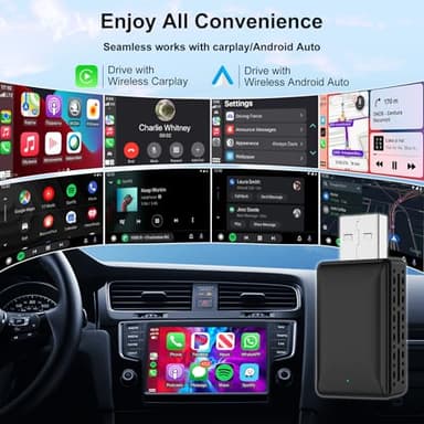 VCARLINKPLAY 2 IN 1 Wireless Carplay Adapter, Plug & Play Magic link Carplay Stable Fast Connection, Convert Factory Wired to Wireless Carplay Dongle/Android Auto Adapter for Cars 2016+, iPhone iOS 9+ - Image 3
