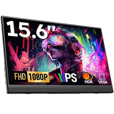 Portable Monitor, 15.6" FHD 1080P Travel Portable Monitor for Laptops, Ultra-Slim External Portable Screen for Laptop with Kickstand, Screen Extender for Laptop PC Mac Phone PS4/5 Xbox Switch - Image 1