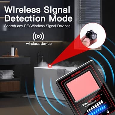 Portable Hidden Camera Detector, Spy Camera Finder, RF Signal Bug Sweeper & GPS Tracker Detector for Home, Office, Hotel & Travel – Anti-Spy Security Scanner - Image 4