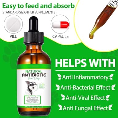 Dog Antibiotics, Natural Antibiotics for Dogs, Dog Multivitamin Herbal Supplements 60ml - Image 9
