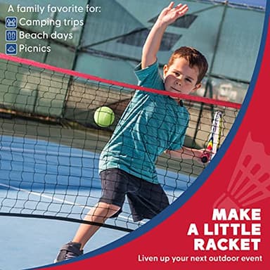 BOULDER Portable Badminton Pickleball Net - Foldable / Extendable Poles for Multiple Sports Heights (UP to 5 ft) - Ideal for Tennis, Pickleball, Soccer Tennis - Easy Setup (Blue, 17 FT) - Image 7