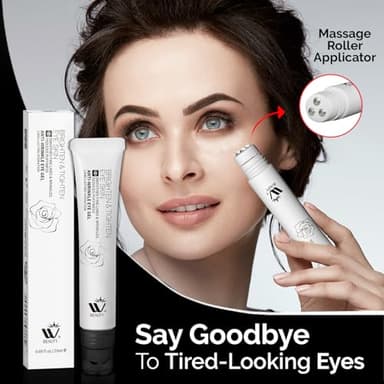 WBM Eye Cream with Metal Roller | Anti-Aging Eye Treatment for Dark Circles, Puffiness & Wrinkles | Hyaluronic Acid, Retinol & Niacinamide | Hydrating & Cooling Under Eye Cream | 20ml - Image 5