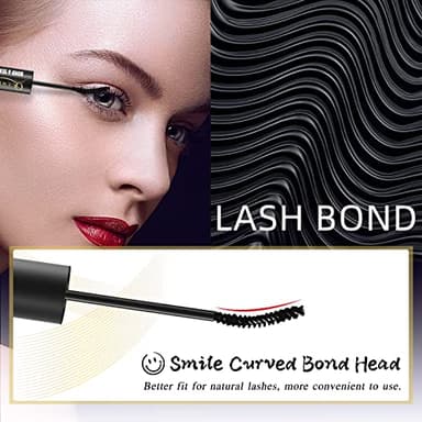 QUEWEL Lash Clusters Bond & Seal - Black Lash Glue for DIY Eyelash Extensions, Strong Hold & Waterproof - Image 2
