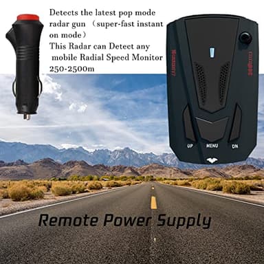 New Driving Aids for Cars with Led Display, Long Range Detection, Mute Memory, City/Highway Mode Detectors, Ideal Gifts for Cars (Black) - Image 2