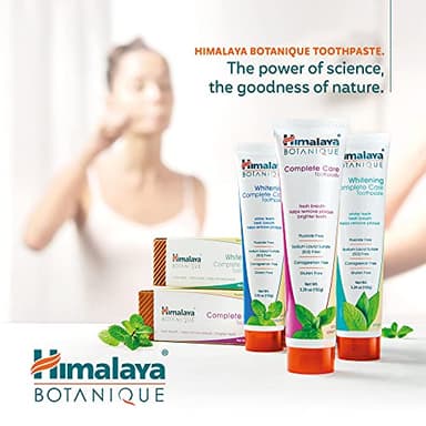 Himalaya Botanique Complete Care Toothpaste, Herbal, Variety Pack, Fights Plaque, Freshens Breath, Fluoride Free, No Artificial Flavors, SLS Free, Cruelty Free, Foaming, 5.29 Oz, 4 Pack - Image 7