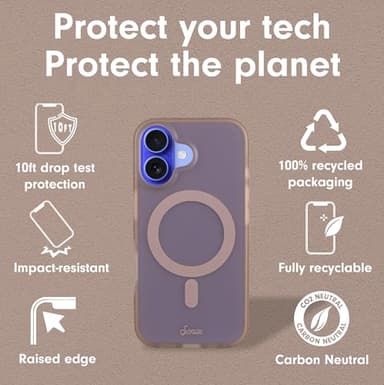 Sonix Case for iPhone 16 | Compatible with MagSafe | 10ft Drop Tested | Frosted Matte Brown - Image 5