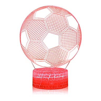 AZALCO 3D Illusion Soccer Night Light,Football Led Lamp 16 Color Change Smart Touch&Remote Control Teenager Christmas Gifts Xmas Gift Party Gifts for Girls Kids Home Decor - Image 7