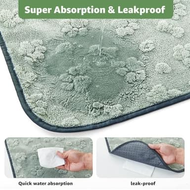 LOOBANI Washable Pee Pads for Dogs: 2 Pack Super Absorbent Reusable Puppy Pads, Leakproof and Waterproof Dog Training Pads Whelping Pads for Potty, Floor, Crate, Couch Bed and Travel, 18"x24" - Image 3