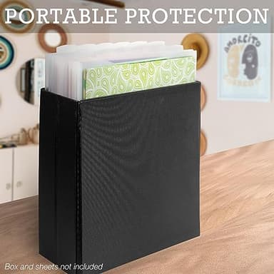 Samsill Scrapbook Paper Storage Organizer, 6 Count of Individual Top Loading Files with Customizable Tabs, Holds 12 x 12 Inch Scrapbook, Vinyl, Photos, Clear, PVC and Acid Free, 6 Pack - Image 5