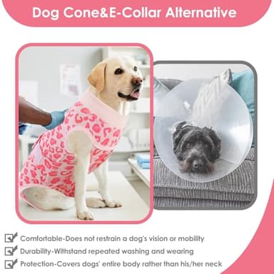 AOFITEE Dog Recovery Suit, Soft Recovery Suit for Female Male Dogs, Anti-Licking Dog Onesie for Abdominal Wounds, Dog Surgery Recovery Suit After Spay Neuter, Substitute Cone & Collar Dog Bodysuit, XL - Image 4