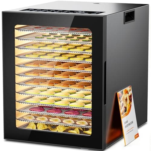Food Dehydrator for Jerky, 12-Trays Stainless Steel Digital Food Dryer Machine for Home,10 Presets, 48H Timer and Temperature Control, 850W Dehydrators for Food and Jerky, Dog Treats,Meats & Veggies - Image 1