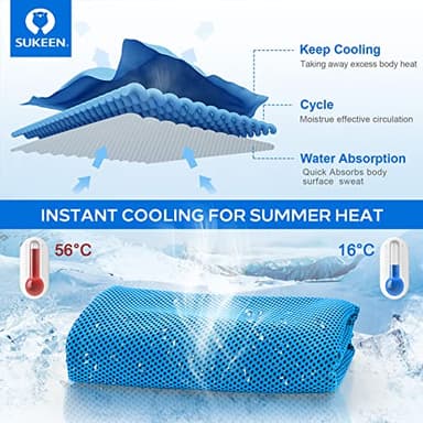 Sukeen 4 Pack Cooling Towel (40"x12"), Soft Breathable Chilly Microfiber Towel for Yoga, Sport, Running, Gym, Workout & More Activities - Image 5