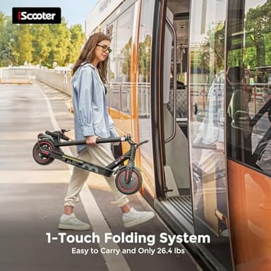 iScooter Electric Scooter, 12 Miles Long Range, 18 Mph Top Speed, Commuting Electric Scooter with Cuise Control, Double Braking Systems Escooter for Adults and Teens - i8 - Image 4