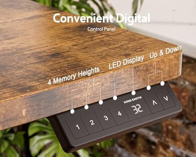 WALKINGDESK 48x24 Inches Electric Standing Desk with Drawer and Monitor Stand, Height Adjustable Stand up Desk for Home Office, Ergonomic Sit to Stand Table with Phone Holder, 3 Hooks, Rustic Brown - Image 7