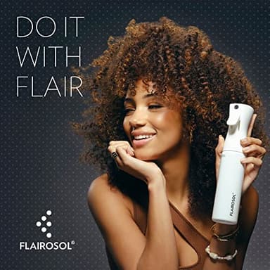 FLAIROSOL - The Original, Spray Bottle for Hair, Plants & More, Continuous Mister, Ultra Fine Water Mist, 10.1oz/300ml, Clear Bottle - Black Print - Image 7