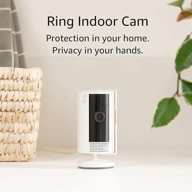 Like-New Ring Indoor Cam (2nd Gen) | latest generation | 1080p HD Video & Color Night Vision, Two-Way Talk, and Manual Audio & Video Privacy Cover | White - Image 1