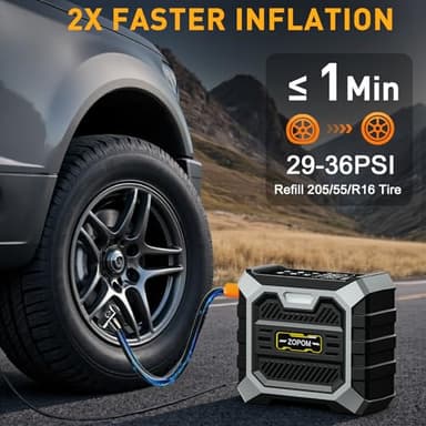 Tire Inflator Portable Air Compressor DC 12V Portable Air Compressor with Digital Pressure Gauge Air Pump for Car Tires Car Accessories Motor Bike - Image 2