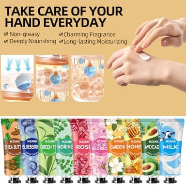 14 Pack Hand Cream for Dry Cracked Hands,Stocking Stuffers Gifts for Women Teengirls,Valentines Day Gifts,Bridesmaid Gifts,Nurse Appreciation Gifts,Teacher Appreciation Gifts,Hand Lotion Travel Size - Image 4