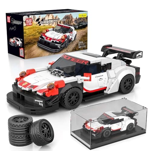 Mould King Speed Champion Car Building Toys with Acrylic Display Case Model Race Car Toy Building Blocks Kit, Collectible Racing Vehicle Set for Kids Age 8+ Teens Adults - Image 1