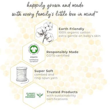 Burt's Bees Baby Beekeeper Wearable Blanket Winter, Organic Cotton Swaddle 0.5 or 1.5 TOG, Baby Infant Wearable Blanket & Essentials Shower Gift - Image 6