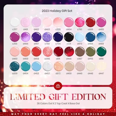 Beetles Halloween Gel Polish Set 39Pcs Red Burgundy Blue Green Nude Pink Purple Gel Nail Polish with Base Matte Glossy Top Coat for Manicure Lovers DIY at Home Gift for Women Enchanted Jewelry - Image 2