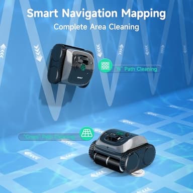 (2025 Upgrade) WYBOT OS7010C - C1 Pool Robot Vacuum, 4-in-1 Cordless Pool Cleaner 180min up to 1,614 Sq,ft, Smart APP Support, Auto Wall & Waterline Cleaning, WiFi & Bluetooth Connect - Image 3