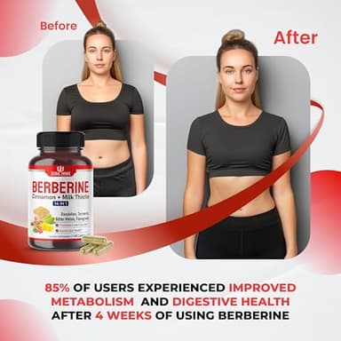 Ultra Herbs Premium Berberine with Cinnamon, Milk Thistle *USA Made & Test* Promotes Liver Function, Gut Health, Immunity (150 Count (Pack of 1)) - Image 2