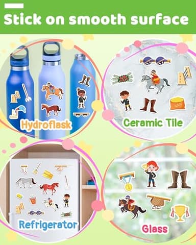 Benresive Reusable Sticker Book for Toddlers 2-4 Years, Fun Travel Stickers for Kids, Waterproof Sticker Books for Toddlers 1-3, Crafts Activities for Todddlers 1-3 2-4 3-5 - Riding - Image 5