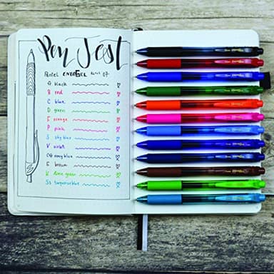 Pentel EnerGel-X Retractable Liquid Gel Pen (0.7mm) Metal Tip, Orange Ink, Box of 12 (BL107-F) - Image 2