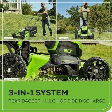 Greenworks 80V 21" Brushless Cordless (Push) Lawn Mower (75+ Compatible Tools), (2) 2.0Ah Batteries and 30 Minute Rapid Charger Included - Image 7
