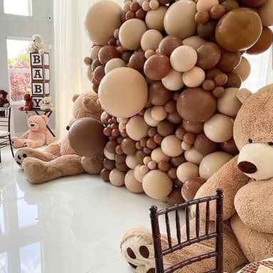 PartyWoo Coffee Brown Balloons, 120 pcs Boho Brown Balloons Different Sizes Pack of 18 Inch 12 Inch 10 Inch 5 Inch Brown Balloons for Balloon Garland or Balloon Arch as Party Decorations, Brown-F09 - Image 6