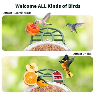 HARYMOR Bird Feeder with Camera with AI Identify Birds Species Solar Panel, Smart Bird House with Cam, 2K Live View, Instant Arrival Alerts - Image 4