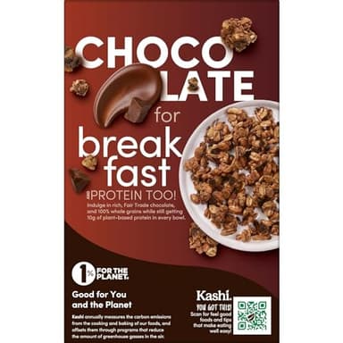 Generic.Kashi.Go - Cold Breakfast Cereal - Vegan Protein - Chocolate Crunch - 12.2 Oz Box - Pack of 2 - Image 6