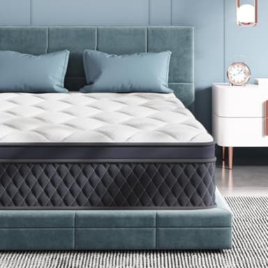 LDLON Full Mattress, 12 Inch Hybrid Memory Foam Mattress in a Box, Pressure Relief, Pocket Springs for Motion Isolation, Medium Firm Support, CertiPUR-US Certified, Fiberglass Free - Image 1