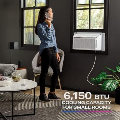 GE Profile 6150 BTU Smart Window Air Conditioner (Renewed) Bundle with 3 Year CPS Enhanced Protection Pack - Image 3