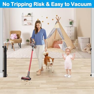 Reinforced Bottom 42" Extra Tall X 100" Extra Wide Retractable Baby Gate Extra Tall Retractable Dog Gate Outdoor Retractable Gate for Dog No Sagging Mesh Baby Gate Retractable Extra Tall Pet Gate - Image 7