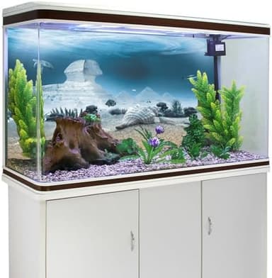 AWERT 24x12 inches Egyptian Pyramid Aquarium Background Egypt and Sphinx Underwater World Antique Architecture Fish Tank Background Vinyl Background - Image 4