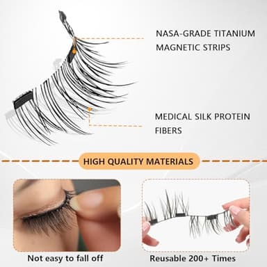 Magnetic Eyelashes With Applicato, Can Be Used Repeatedly, Natural Appearance, No Glue Required, Strong And Lightweight, Magnetic Lashes, Easy To Use - Image 4
