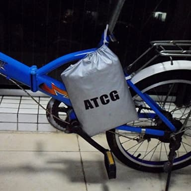 ATCG Bike Cover 190T Nylon Waterproof Bicycle Cover for Mountain Bike, Road Bike Outdoor Storage, L (Black) - Image 6