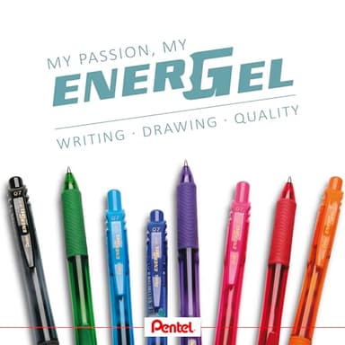 Pentel EnerGel-X Retractable Liquid Gel Pen (0.7mm) Metal Tip, Orange Ink, Box of 12 (BL107-F) - Image 6