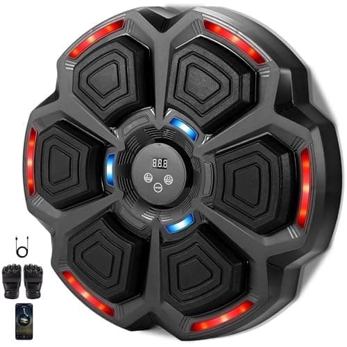 Music Boxing Machine, Music Punching Machine for Adults Kids, Interactive Boxing Target Wall Mounted with Gloves, Gift for Family Friends Large Size - Image 1