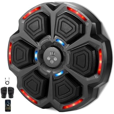 Music Boxing Machine, Music Punching Machine for Adults Kids, Interactive Boxing Target Wall Mounted with Gloves, Gift for Family Friends Large Size - Image 1