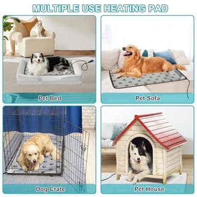 RC SLL Cat Heating Pad, Heat Mat for Kittens, Heated Bed, Waterproof, Indoor, 23x17 in, Grey - Image 7