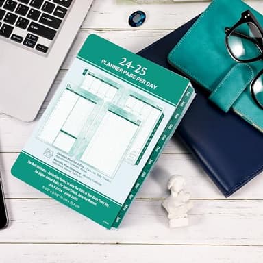 2024-2025 Planner Refills – Jul.2024 - Jun.2025, Two Pages Per Day Daily & Monthly Planner, 5.5" x 8.4" Ring-Bound Organizer, Tabs, Quotes, Prioritized Task, Daily Tracker/Notes, Appointment Schedule - Image 8