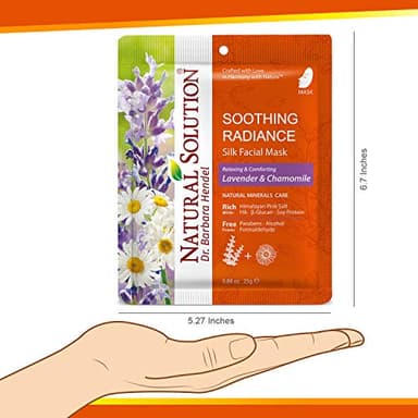 Natural Solution Soothing Radiance Silk Facial Mask With Lavender & Chamomile,Deep Pore Cleansing Face Mask,Instant Brightening and Hydrating - 10 PK - Image 9