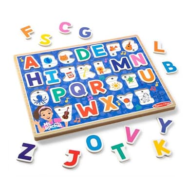 Melissa & Doug® Ms. Rachel™ Wooden Phonics Alphabet Sound Puzzle with Light-Activated Sound Effects, 24-Piece Toddler Toys for Boys and Girls Ages 2+ Years - FSC Certified - Image 1