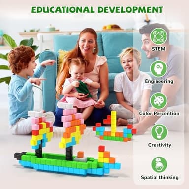 Magnetic Blocks for Toddlers -Classroom Must Haves STEM Learning Toys for 3-5 Year Old Boys & Girls, Safe & Strong Building Blocks with ASMR Sounds,Ideal Gifts for Kids 3+ - Image 7
